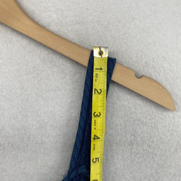 LUCKY BRAND Jumpsuit XS Indigo Striped Culotte V Neck Tie-Waist Cropped Blue - Picture 10 of 15